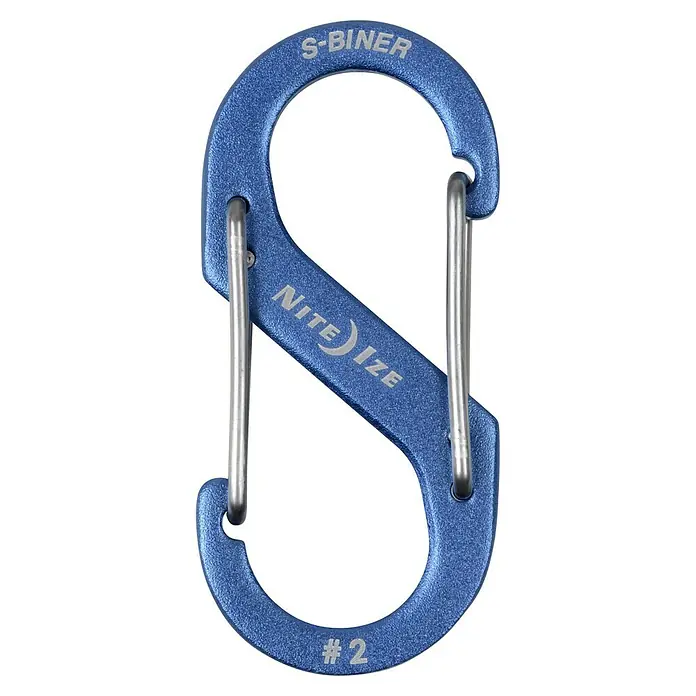 Nite Ize Mosquetón doble S-Biner - 90 x 41 mm - Mosquetón S-Biner Nite Ize azul. Perfecto para llaves, herramientas y más. Duradero y versátil para uso diario.