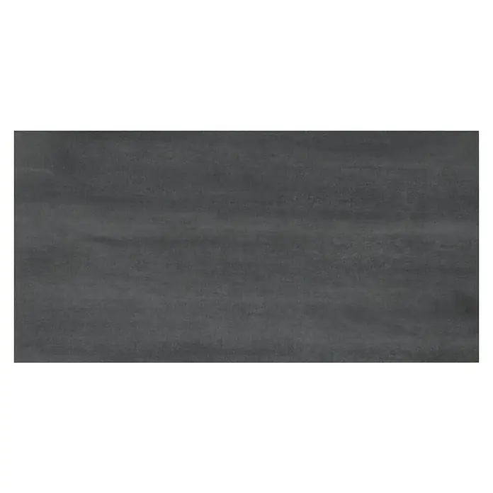 Palazzo Feinsteinzeugfliese Living Stone - 30 x 60 cm, Schwarz, Matt - Dunkelgraue keramische Bodenfliese mit einer dezenten, strukturierten Oberfläche, die eine moderne und elegante Atmosphäre erzeugt.
