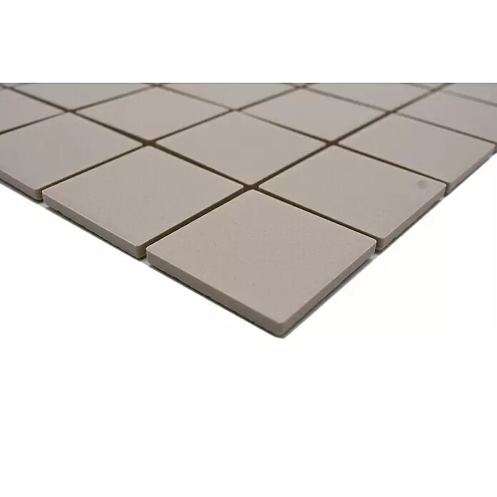 Mosaikfliese Quadrat Uni CU 243 - 29,8 x 29,8 cm, Beige, Matt - Detailaufnahme