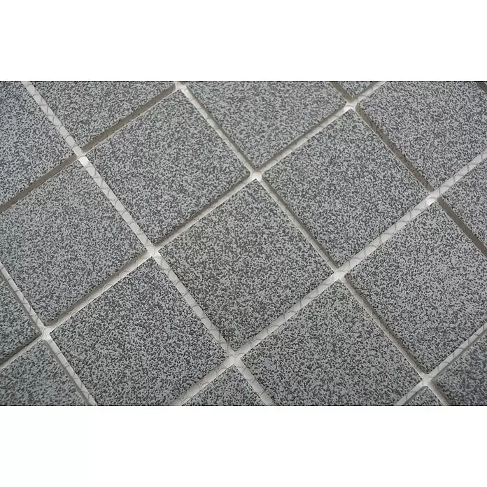 Mosaikfliese Quadrat Uni SAT 509 - 30,6 x 30,6 cm, Grau, Matt - Detailaufnahme