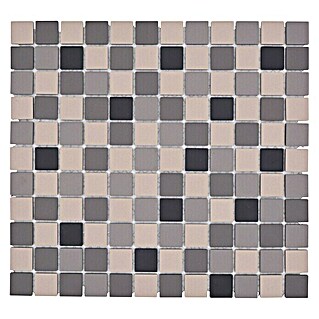 Mosaikfliese Quadrat Mix CU 010 (32,6 x 30 cm, Beige/Braun, Matt)