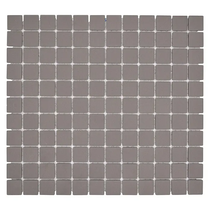 Mosaikfliese Quadrat Uni CU 030 - 32,6 x 30 cm, Grau, Matt - Graue quadratische Mosaikfliesen, ideal für Küche oder Bad, bieten eine robuste und stilvolle Oberfläche.