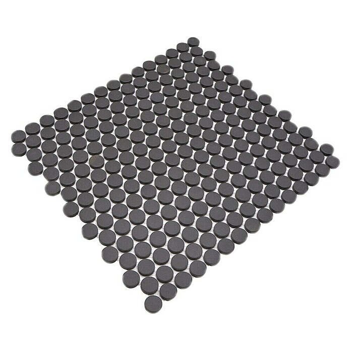Mozaik pločica Knopf Uni CU K289  (31,5 x 29,4 cm, Crne boje, Mat) | BAUHAUS