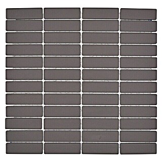 Mozaïektegel stroken Uni CU ST 051 (29,7 x 29 cm, Donker grijs, Mat)