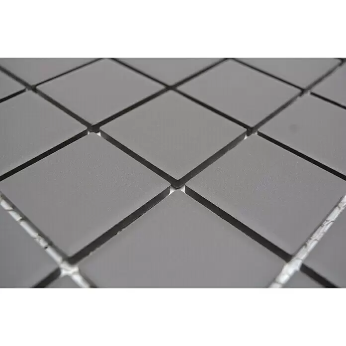 Mosaikfliese Quadrat Uni CU 253 - 29,8 x 29,8 cm, Braun, Matt - Detailaufnahme