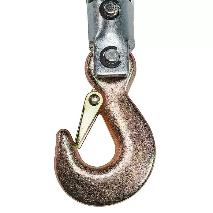 Einhell Handhebelseilzug TC-LW 2000 - Tragkraft: 2.000 kg - Hochleistungs-Haken aus verzinktem Metall mit Sicherheitsverschluss und Drehgelenk für Hebe- oder Zugzwecke.
