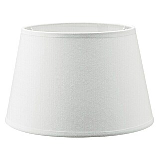 Home Sweet Home Sjenilo za svjetiljku Largo (Ø x V: 20 x 13 cm, čisto bijele boje, Tkanina, Okruglo)