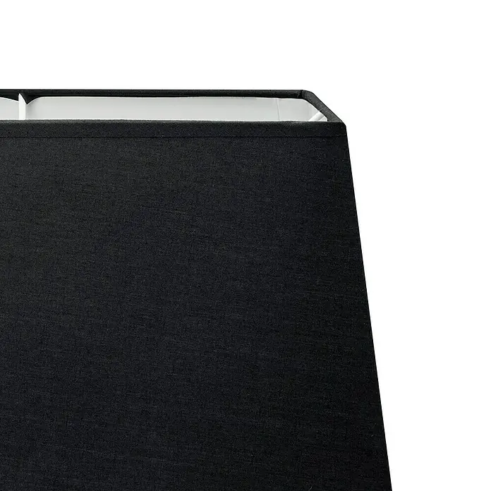 Home Sweet Home Lampenschirm Largo - L x B x H: 19 x 35 x 19 cm, Night Black, Stoff, Eckig - Nahaufnahme eines rechteckigen Lampenschirms in Schwarz. Das Design ist schlicht und modern, ideal für stilvolle Beleuchtungslösungen.