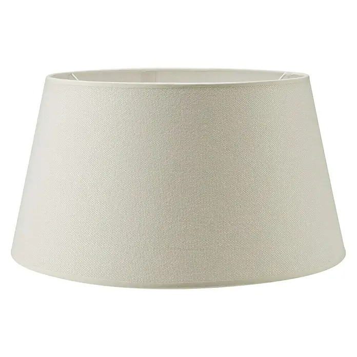 Home Sweet Home Lampenschirm Melrose - Ø x H: 35 x 19 cm, Warm White, Stoff, Rund - Nahaufnahme eines Stofflampenschirms in neutralem Farbton, der ein sanftes und diffuses Licht verspricht.