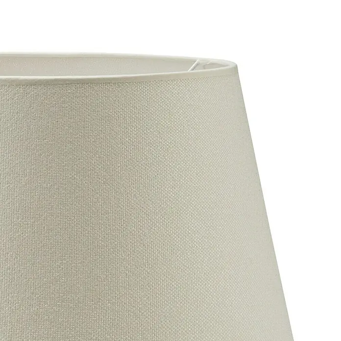 Home Sweet Home Lampenschirm Melrose - Ø x H: 35 x 19 cm, Warm White, Stoff, Rund - Detailaufnahme eines beigefarbenen Lampenschirms aus Stoff, der eine schlichte und elegante Beleuchtungslösung für jeden Raum darstellt.