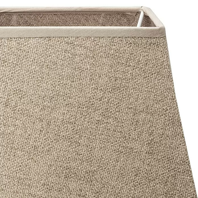 Home Sweet Home Lampenschirm Melrose - L x B x H: 20 x 20 x 14 cm, Taupe, Stoff, Eckig - Detailaufnahme