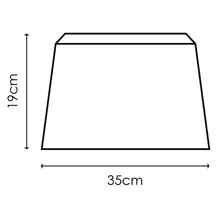 Home Sweet Home Lampenschirm LargoL x B x H: 19 x 35 x 19 cm, Castlerock, Stoff, Eckig Sketch