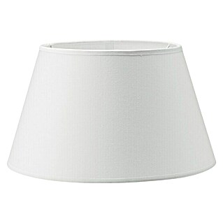 Home Sweet Home Sjenilo za svjetiljku (Ø x V: 30 x 17 cm, čisto bijele boje, Tkanina, Okruglo)