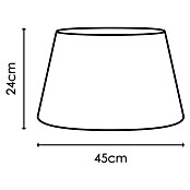 Home Sweet Home Lampenschirm Melrose (Ø x H: 45 x 24 cm, Taupe, Stoff, Rund)