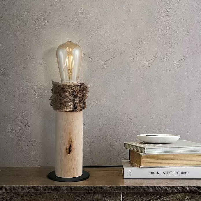 Home Sweet Home Tischleuchte Furdy - 10 W, Beige, E27, 120 mm x 25,5 cm - Stimmungsaufnahme