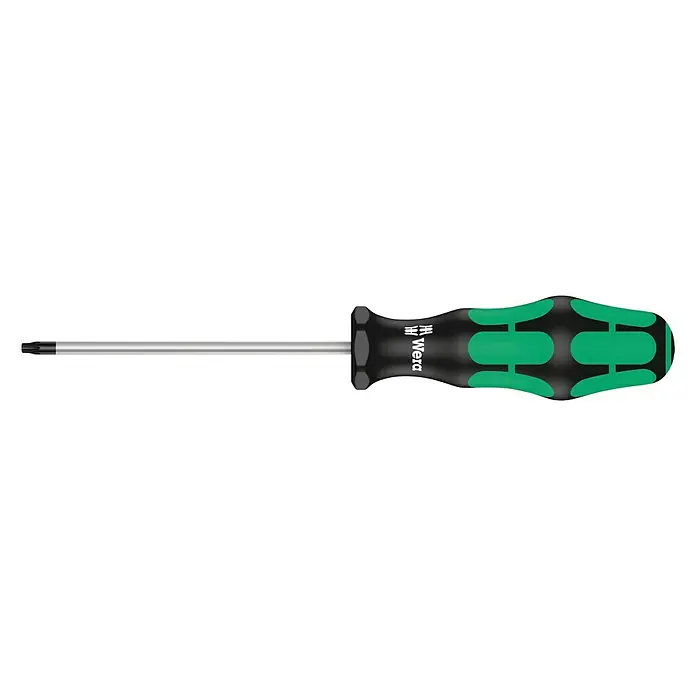 Wera Kraftform Plus Schraubendreher 367 TORX® - TX 15, Klingenlänge: 80 mm - Wera Torx Schraubendreher mit ergonomischem Griff und präziser Spitze für professionelle Anwendungen, ideal für Handwerker und Heimwerker.