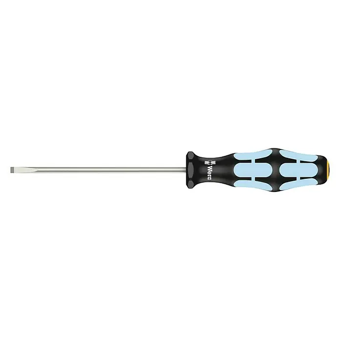Wera Kraftform Plus Schraubendreher 3335 - Klingenlänge: 100 mm, Klingenbreite: 3,5 mm - Wera Schlitz-Schraubendreher mit ergonomischem Griff für präzises Schrauben und hohe Drehmomentübertragung. Ideal für professionelle Anwendungen.