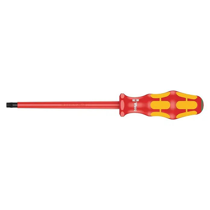 Wera Kraftform Plus VDE Schraubendreher 167 I - TX 40, Klingenlänge: 150 mm - Der Wera 167 i TORX® Schraubendreher für sichere Verschraubungen. Ergonomischer Griff für Komfort, ideal für präzise Arbeiten.