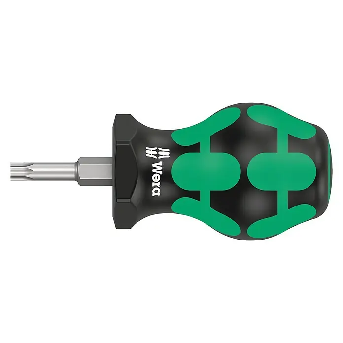 Wera Kraftform Plus Schraubendreher 367 TORX® Stubby - TX 25, Klingenlänge: 25 mm - Kompakter Wera Stubby Schraubendreher mit Torx Profil, ideal für schwer zugängliche Stellen. Ergonomischer Griff für optimale Kraftübertragung.