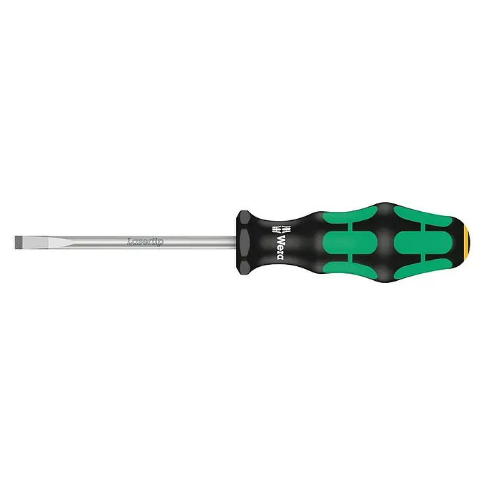 Wera Kraftform Plus Schraubendreher 335 - Klingenlänge: 100 mm, Klingenbreite: 6 mm - Wera Schraubendreher mit Lasertip-Technologie für präzises Arbeiten und sicheren Halt in Schrauben. Ergonomischer Griff für Komfort.