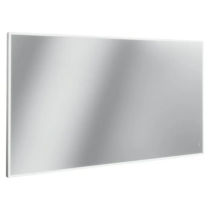 Camargue Lichtspiegel Frame - 120 x 68 cm, Leuchtmittel, Mit eckigen Kanten - Ein rechteckiger, beleuchteter Spiegel mit einem schlanken, modernen Design. Der Spiegel ist ideal für Badezimmer und andere Wohnbereiche.