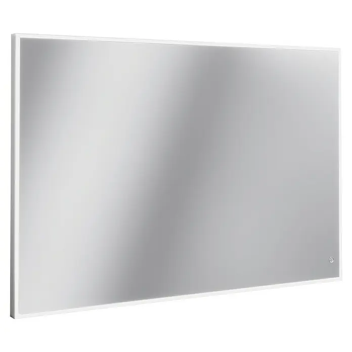 Camargue Lichtspiegel Frame - 100 x 68 cm, Leuchtmittel, Mit eckigen Kanten - Stilvoller LED-beleuchteter Spiegel, der jedem Raum ein modernes Ambiente verleiht und für optimale Ausleuchtung sorgt. Perfekt für Bad oder Ankleidezimmer.