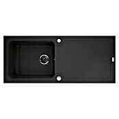 Carea Fregadero encastrable (118 x 50 cm, CAREAlith®, Negro)