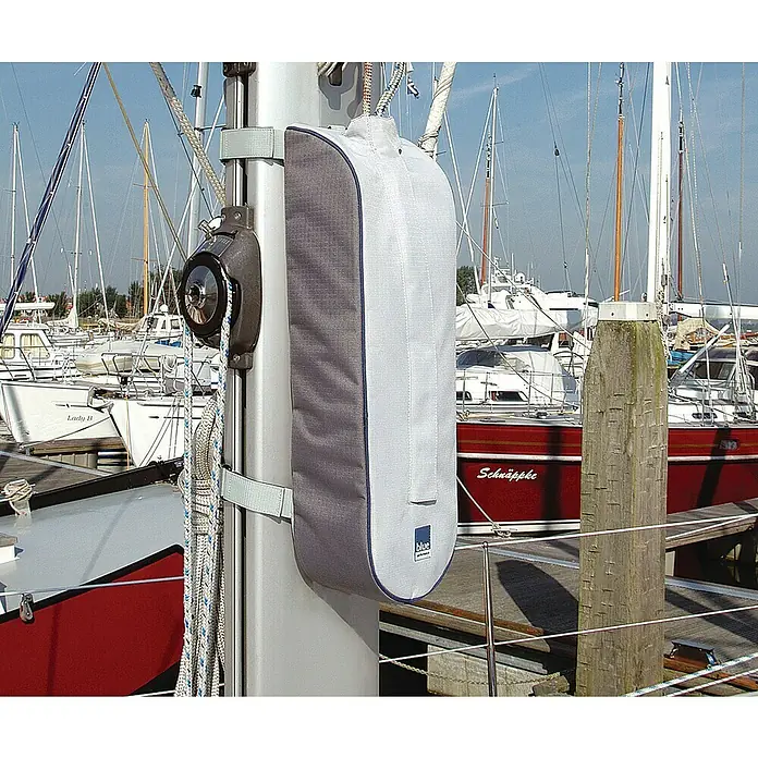 Blue Performance Fallentasche - L x B x T: 450 x 150 x 110 mm, Grau/Blau - Blaues Segelpaket am Mast befestigt, bietet Schutz und Ordnung für Segel. Praktisches Zubehör für jedes Segelboot.