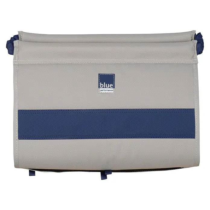 Blue Performance Fallentasche - L x B x T: 400 x 350 x 70 mm, Grau/Blau - Graue Blue Performance Tasche mit blauem Streifen und Logo. Die Tasche ist sauber verarbeitet und hat robuste Tragegriffe.
