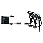 Paulmann Plug & Shine LED-Gartenspot-Set Sting Erweiterung (6 W, Anthrazit, 24 V, 3 Stk., Ø x H: 5,2 x 29 cm) | BAUHAUS