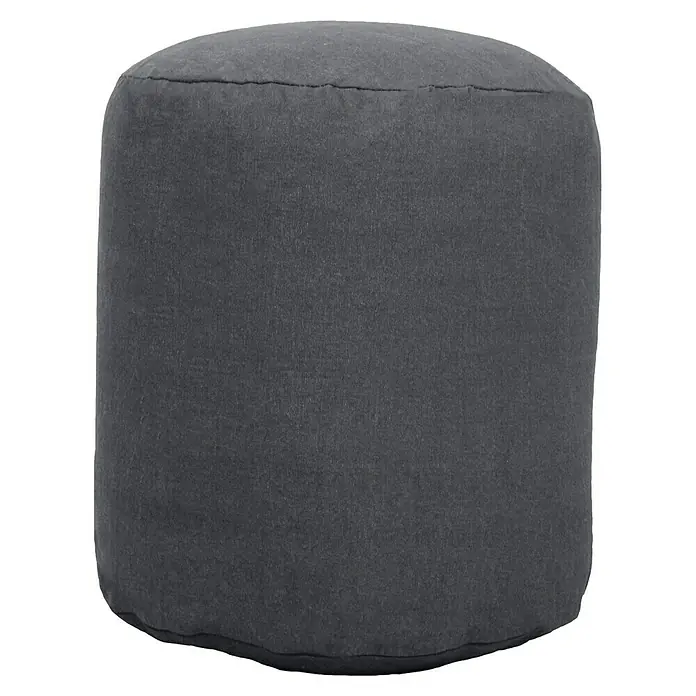Sitzhocker - Ø x H: 38 x 45 cm, Castor Grey - Grauer Stoffhocker, ideal als zusätzliche Sitzgelegenheit oder Fußstütze, robust und stilvoll.