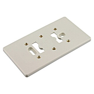 Montageplaat 2V crème (Crèmewit)