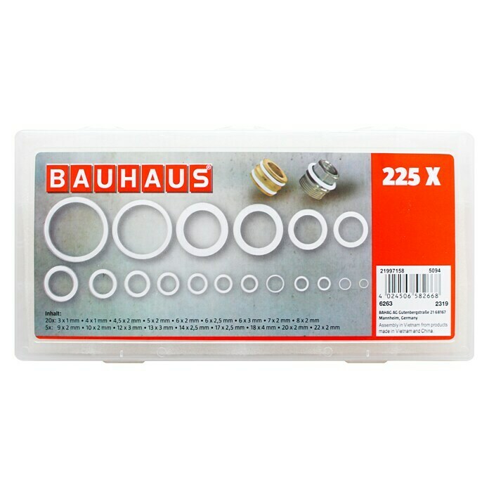 BAUHAUS O-Ring-Sortiment (225 Stk., Gummi) | BAUHAUS
