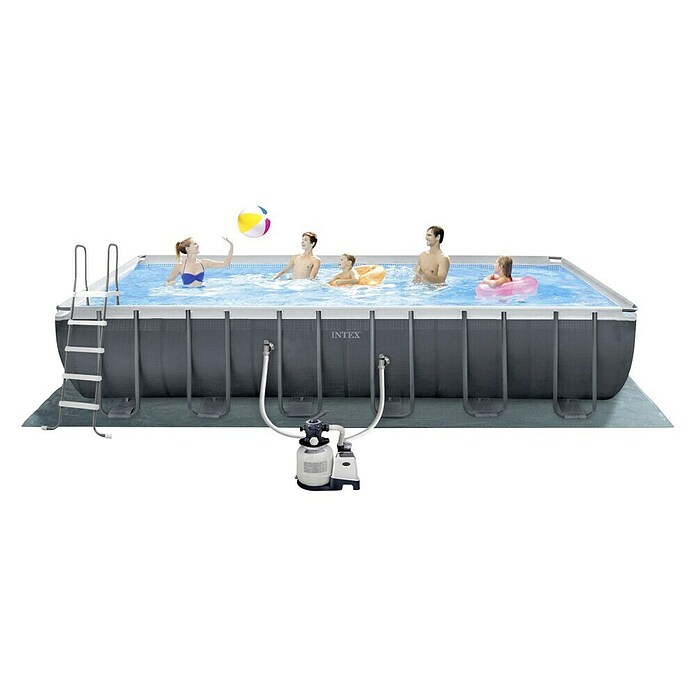 Intex Bazen s kovinskim ogrodjem  (Do x Š x V: 732 x 366 x 132 cm, Temno sive barve, 31.805 l) | 8323 - Pool mit Rohrgestell | ICIA - Pools | ICI - Pools & Zubehör | IC - Freizeit im Garten | I - Stadtgarten | BAUHAUS
