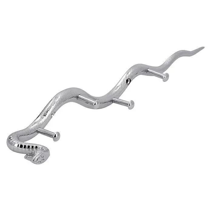 Siro Hakenleiste 2088 Chrom - L x H: 369 x 40 mm, Anzahl Haken: 4 Stk. - Diagonale Ansicht