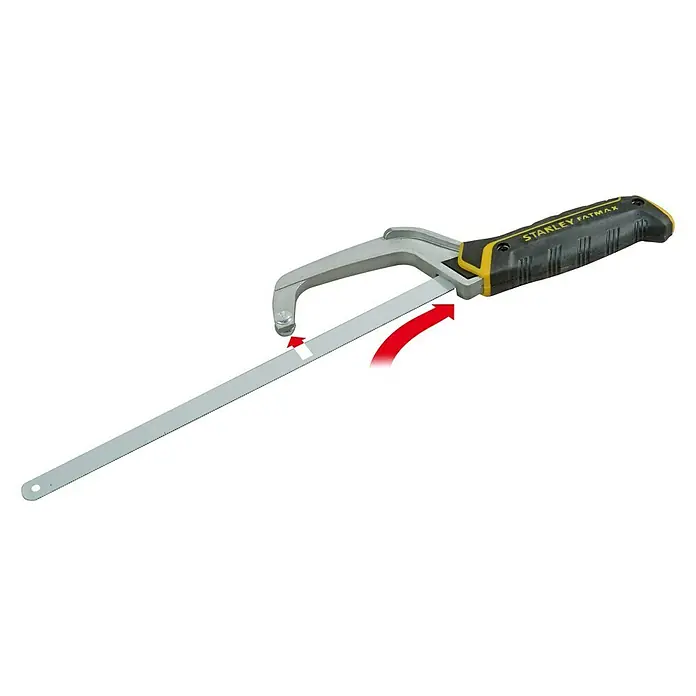 Stanley FatMax Metallsäge - Blattlänge: 300 mm - Eine Metallsäge von Stanley Fatmax in Schwarz und Gelb. Das Werkzeug ist ideal zum Schneiden von Metall.