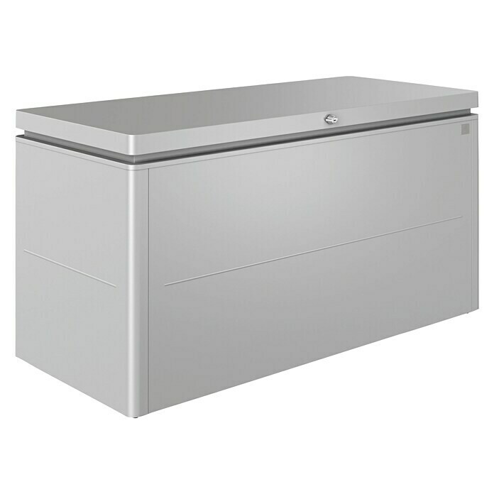 Biohort Garten-Aufbewahrungsbox LoungeBox (Silber Metallic, 160 x 70 x 84 cm, Stahlblech)
