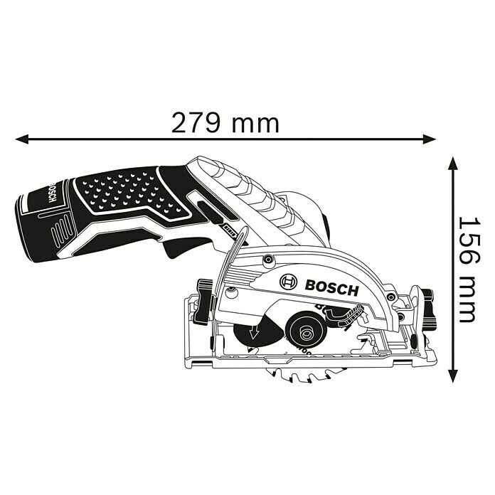 Bosch Professional Akku-Handkreissäge GKS 12V-2612 V, 2 Akkus, 3 Ah, Sägeblatt: Ø 85 mm, Leerlaufdrehzahl: 1.400 U/min Unknown