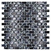 Mosaikfliese Crystal Mix XIC B1128 (30 x 28,5 cm, Schwarz, Glänzend)