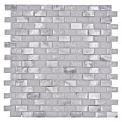 Mosaikfliese Crystal Mix XIC B1111 (30 x 28,5 cm, Weiß, Glänzend)