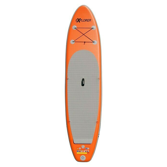 Explorer SUP-Board-Set 320L x B x H: 320 x 76 x 15 cm, Nutzlast: 130 kg, Orange, Aufblasbar Top View