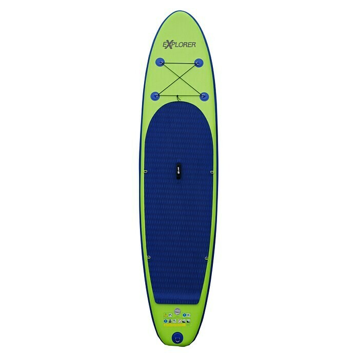 Explorer SUP-Board-Set 320L x B x H: 320 x 76 x 15 cm, Nutzlast: 130 kg, Grün, Aufblasbar Front View