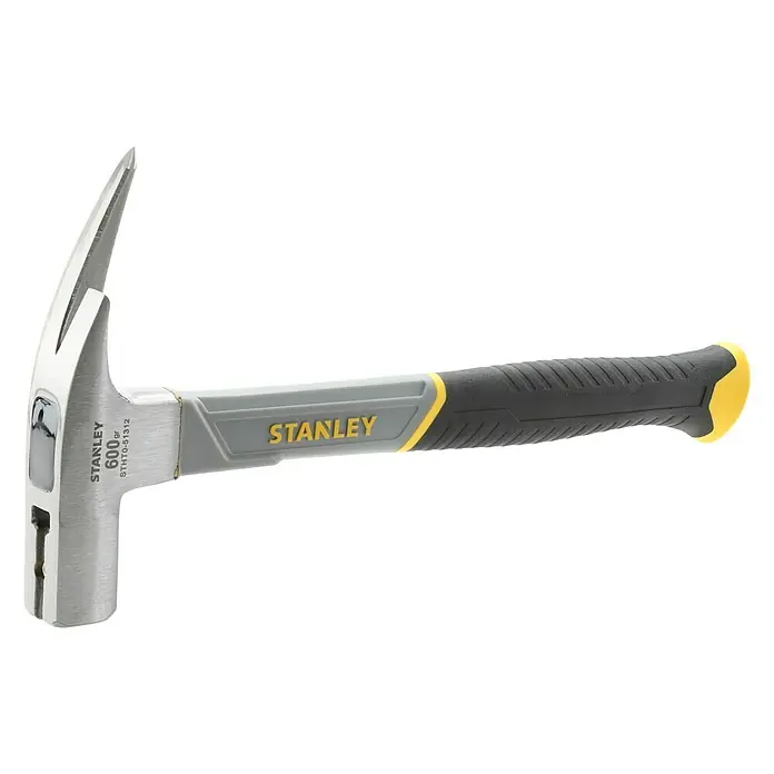 Stanley Zimmermannshammer STHT0-51312 - Gewicht Kopf: 600 g, Geraute Bahn - Stanley Hammer mit Stahlkopf, ideal für Zimmermannsarbeiten und Heimwerker. Ergonomischer Griff für Komfort und Kontrolle.