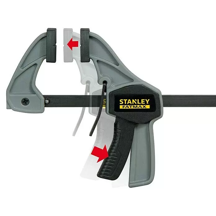 Stanley FatMax Einhandzwinge - Spannweite: 120 mm, Ausladung: 38 mm - Detailaufnahme