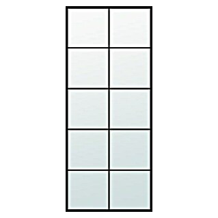 Diamond Doors Black Edition Staklena klizna vrata (935 x 2.058 mm, Mliječno staklo)