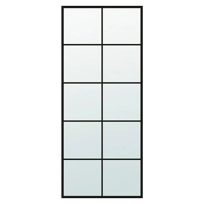 Diamond Doors Black Edition Glasdrehtür Loft - 834 x 1.972 mm, DIN Rechts, Klarglas - Elegantes Fenster mit schwarzem Rahmen und klaren Glasscheiben, ideal für moderne Wohnräume. Das Design sorgt für viel Tageslicht und eine stilvolle Optik.
