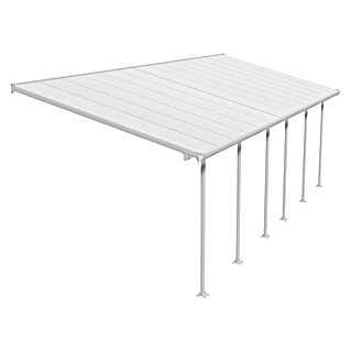 Solid Elements Terrassenüberdachung Martina (B x T: 851 x 300 cm, Verkehrsweiß, Polycarbonat, Transparent)
