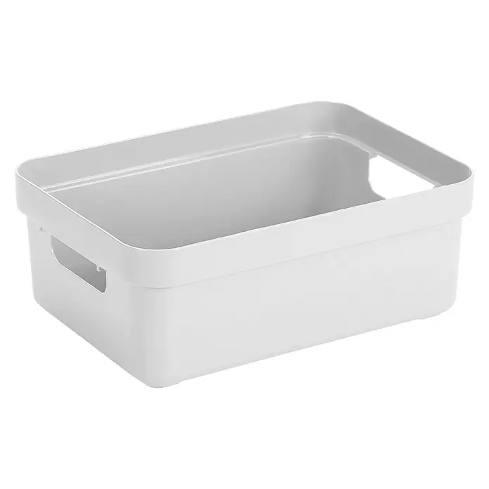 Sunware Aufbewahrungsbox Sigma Home - L x B x H: 35 x 24,6 x 12,2 cm, Kunststoff, Weiß - Weisse Aufbewahrungsbox aus Kunststoff mit Griffen an den Seiten für eine einfache Handhabung und Organisation.