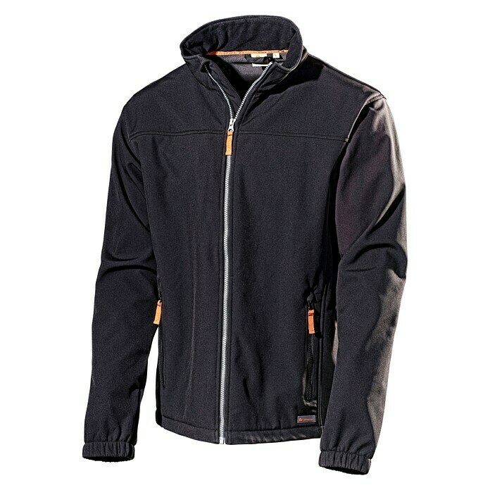 L.Brador Softshell-Jacke 554 PM, Schwarz Front View