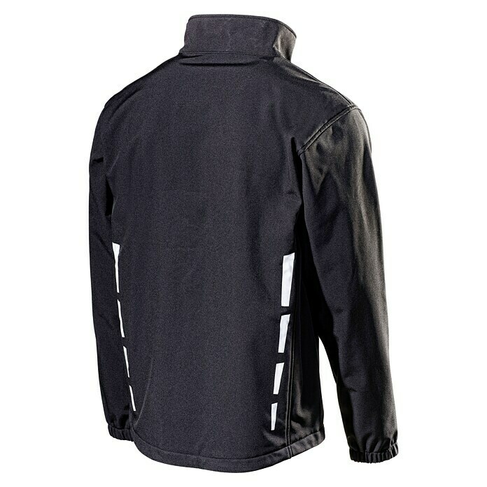 L.Brador Softshell-Jacke 554 PM, Schwarz Back View